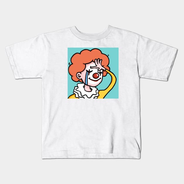 Tired Clown Meme T-Shirt - Funny Gifts Kids T-Shirt by Tired Pirate